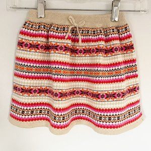 Oshkosh Sweater Striped Sparkly Holiday Skirt Kids Size 4